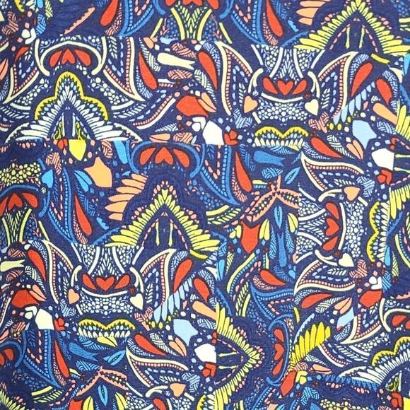 LuLaRoe IRMA Hearts High Low Tunic Tee Shirt XXS 00/0 Short Sleeve Stretchy - Picture 8 of 9